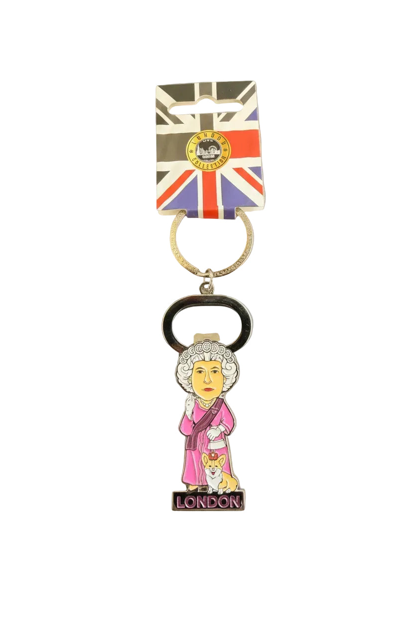 Queen & Corgi Keychain Bottle Opener