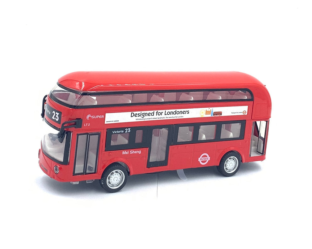 Large London Diecast Red Bus Toy