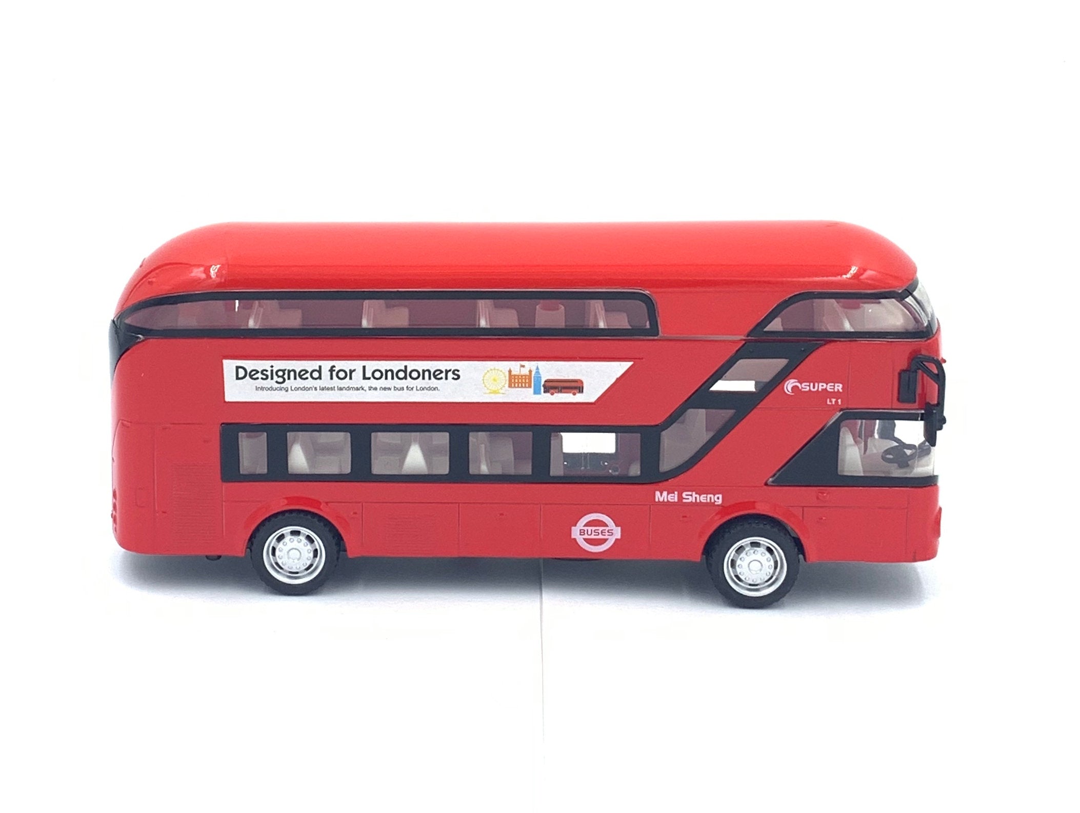 Large London Diecast Red Bus Toy